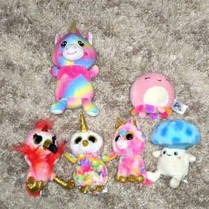 Colorful Plush Toy Set Of 6